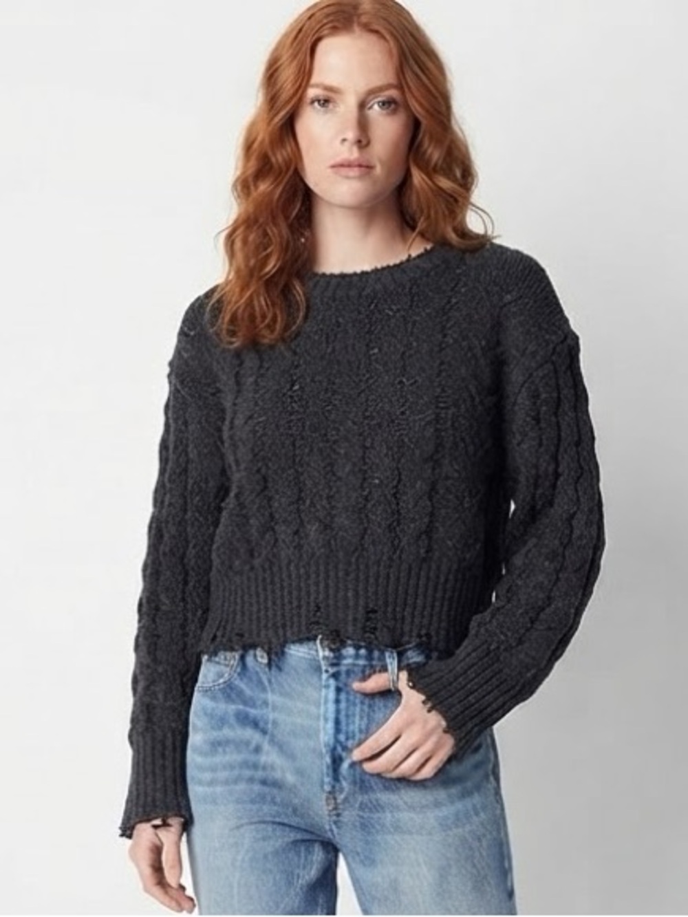 Arizona Crew Neck P Sweater(M B48”L 22”)(S B 44”L 22”)